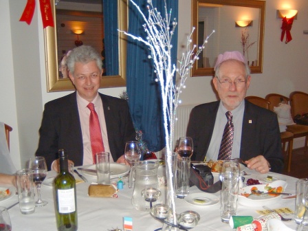 Councillor Greg Sheldon and Peter Barker, Exeter Yaroslavl Twinning Association Russian Christmas Dinner